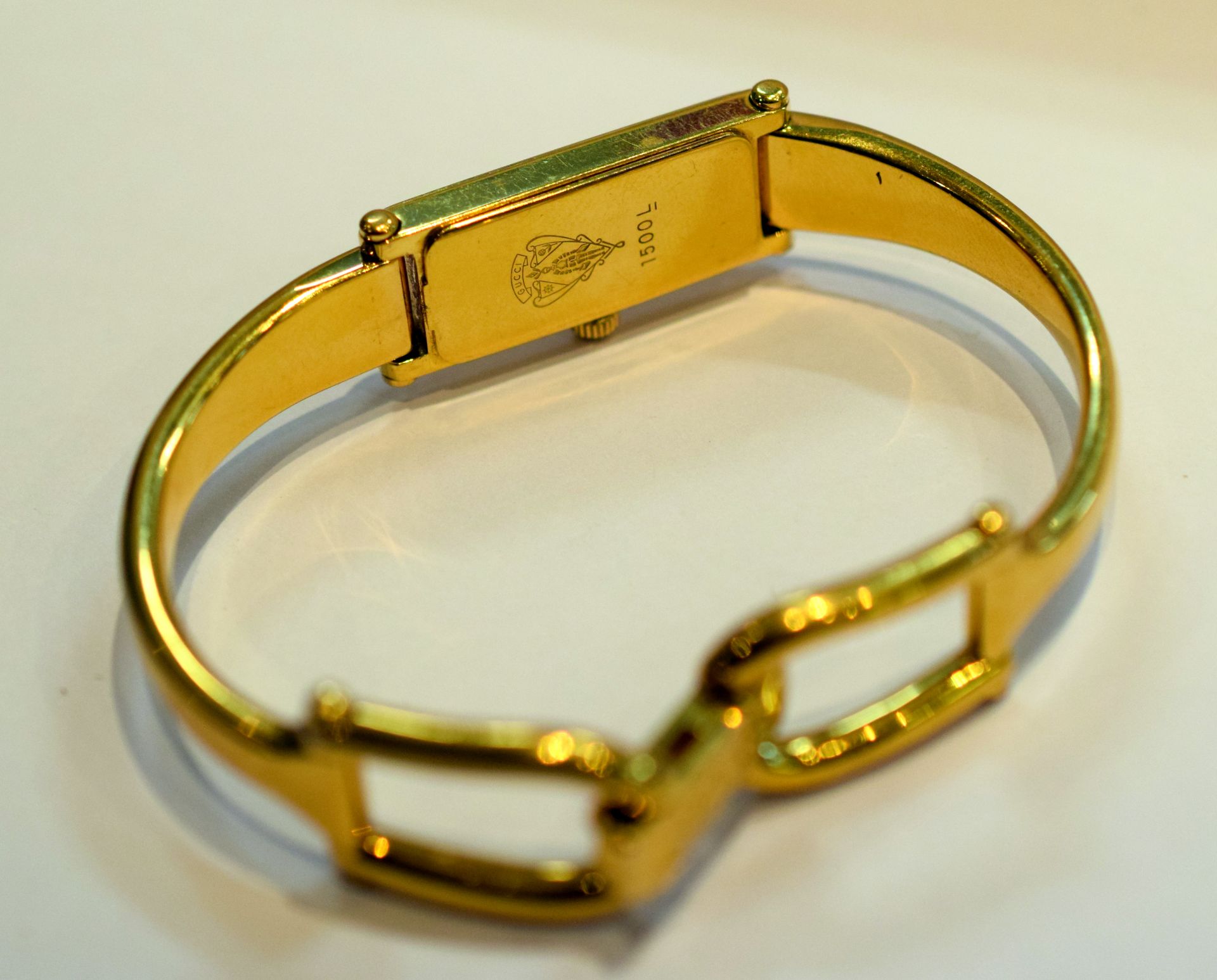 Ladies Gold-Plated Gucci Quartz Watch On Bracelet - Image 2 of 6