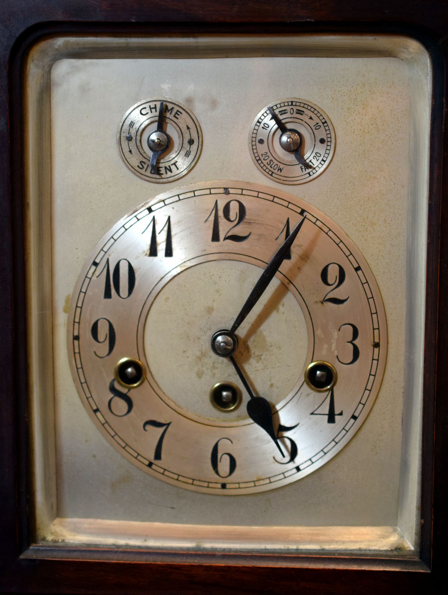 19th Century Junghams Mantel Clock In Mahogany And Walnut - Image 2 of 7