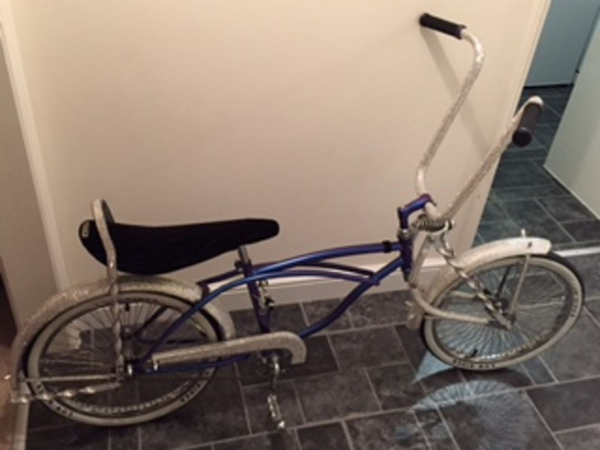 Custom Made Lowrider Bicycle. 2 tone paint with 23,000 Swarovski & Preciosa Crystals.