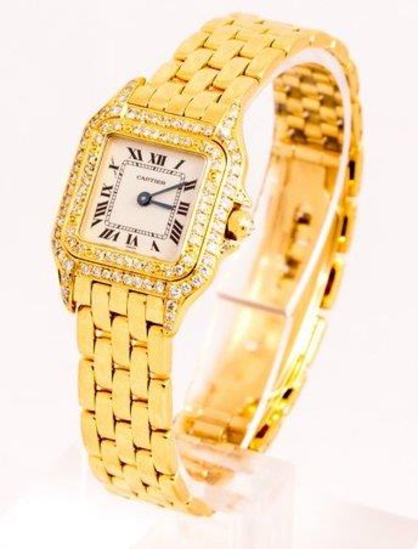 Cartier Panthere Ladies Diamond 18ct Yellow Gold Watch - Image 2 of 4