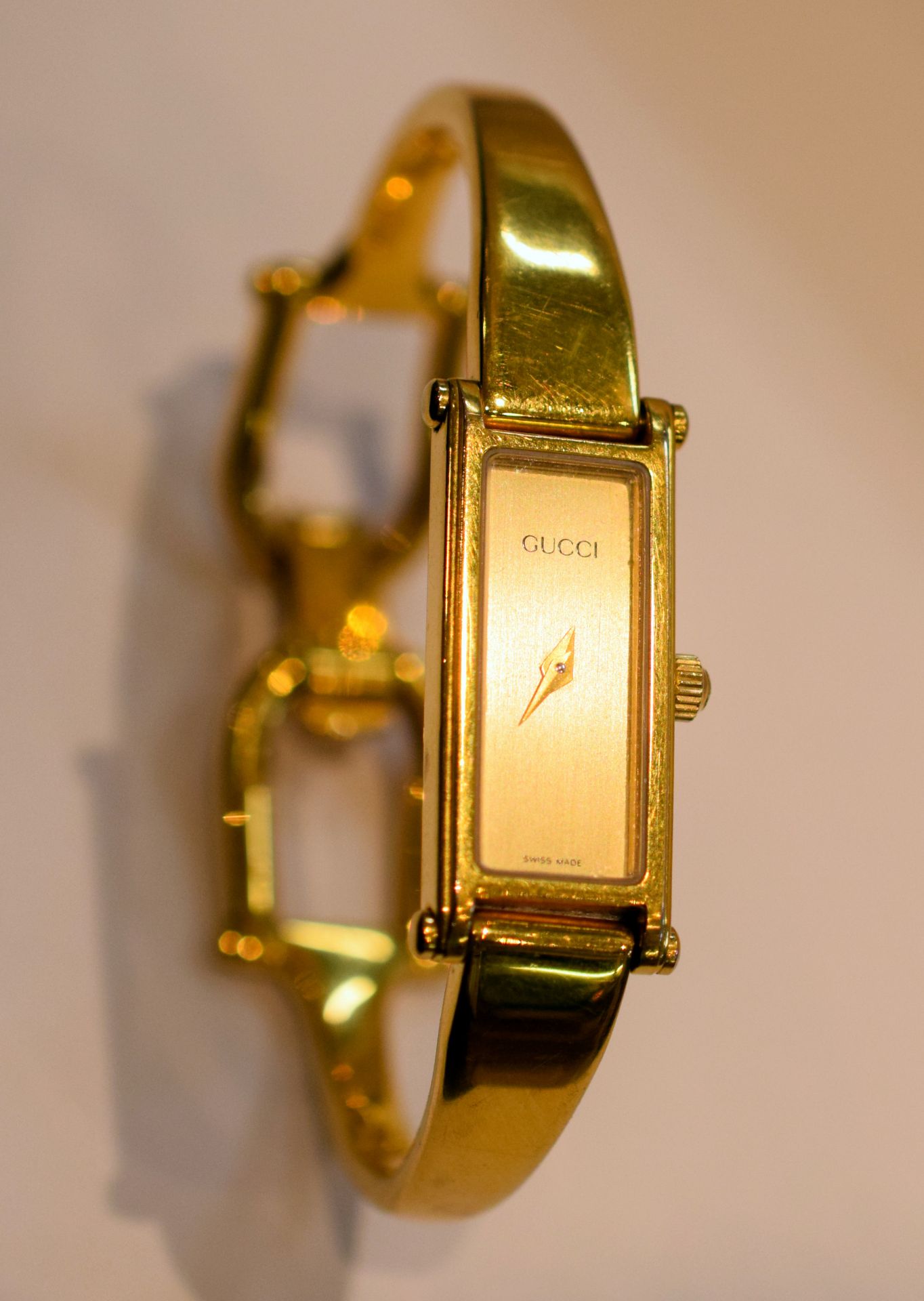 Ladies Gold-Plated Gucci Quartz Watch On Bracelet - Image 6 of 6