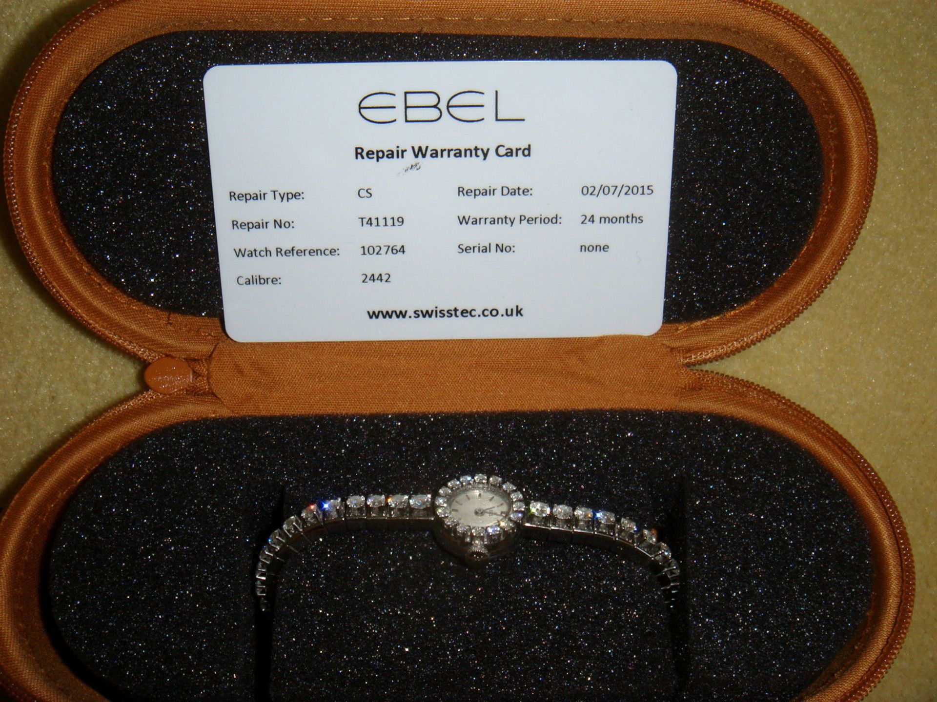 Ebel Ladies 18ct White Gold Watch with Diamond Bezel