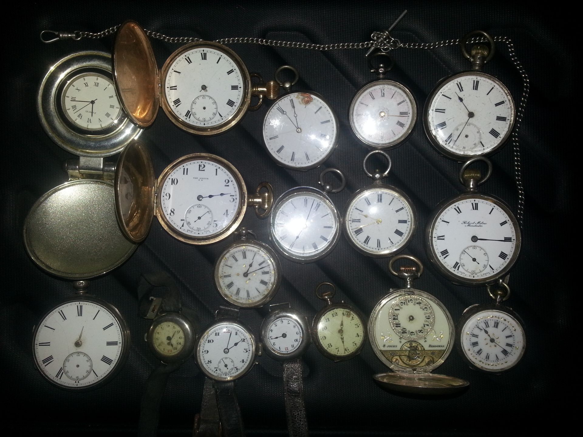 A collection pocket and wrist watches
