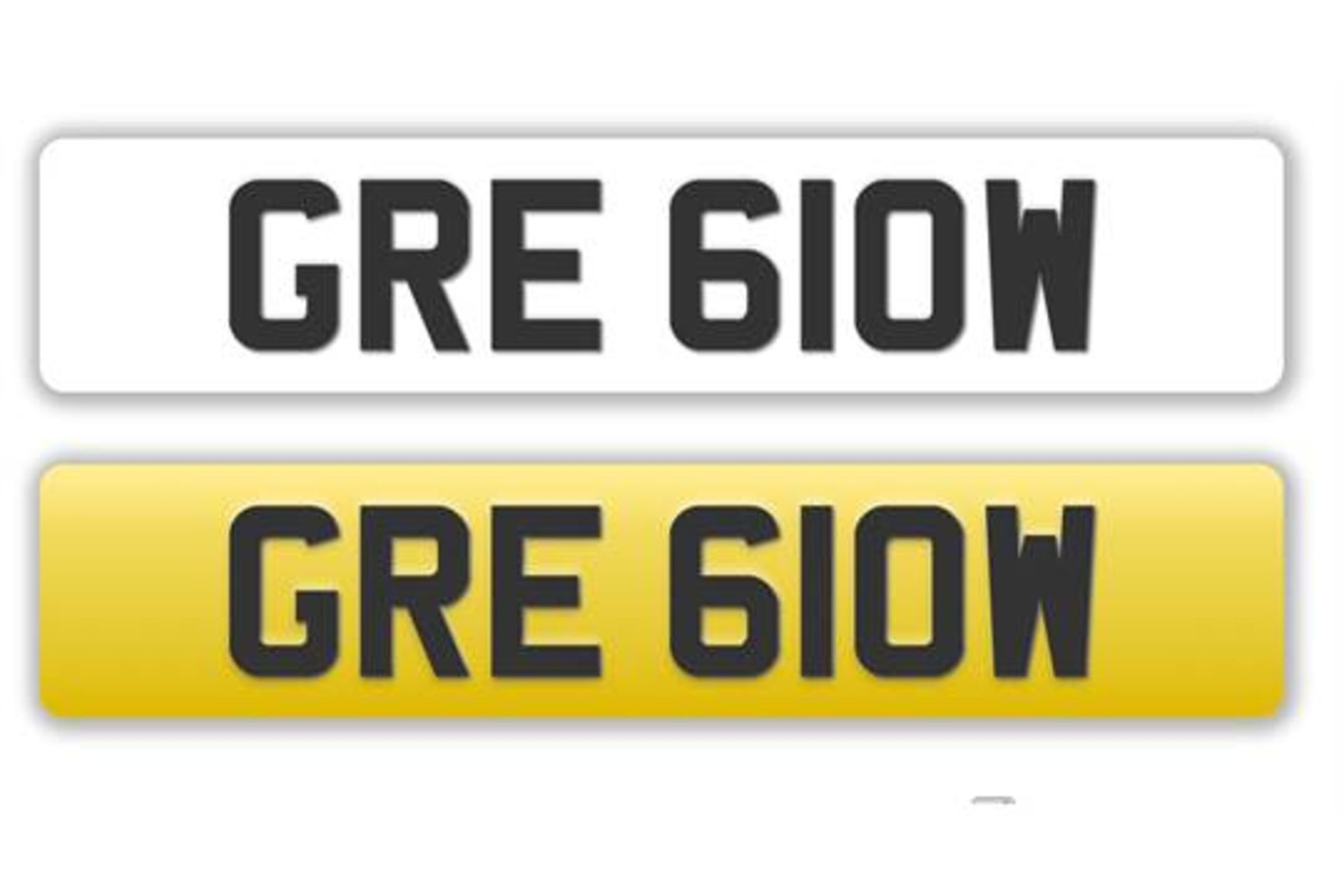 Cherished Vehicle Registration Plate... GRE 610W (GREG LOW)