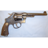 WW1 British Issue, U.S.A Made Smith & Wesson Officer's .455 Calibre Service Revolver