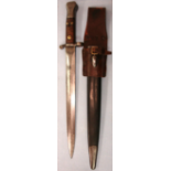 British Pattern 1888 MK I, 1st Type Sword Bayonet with Three Brass Rivets, Scabbard & Frog