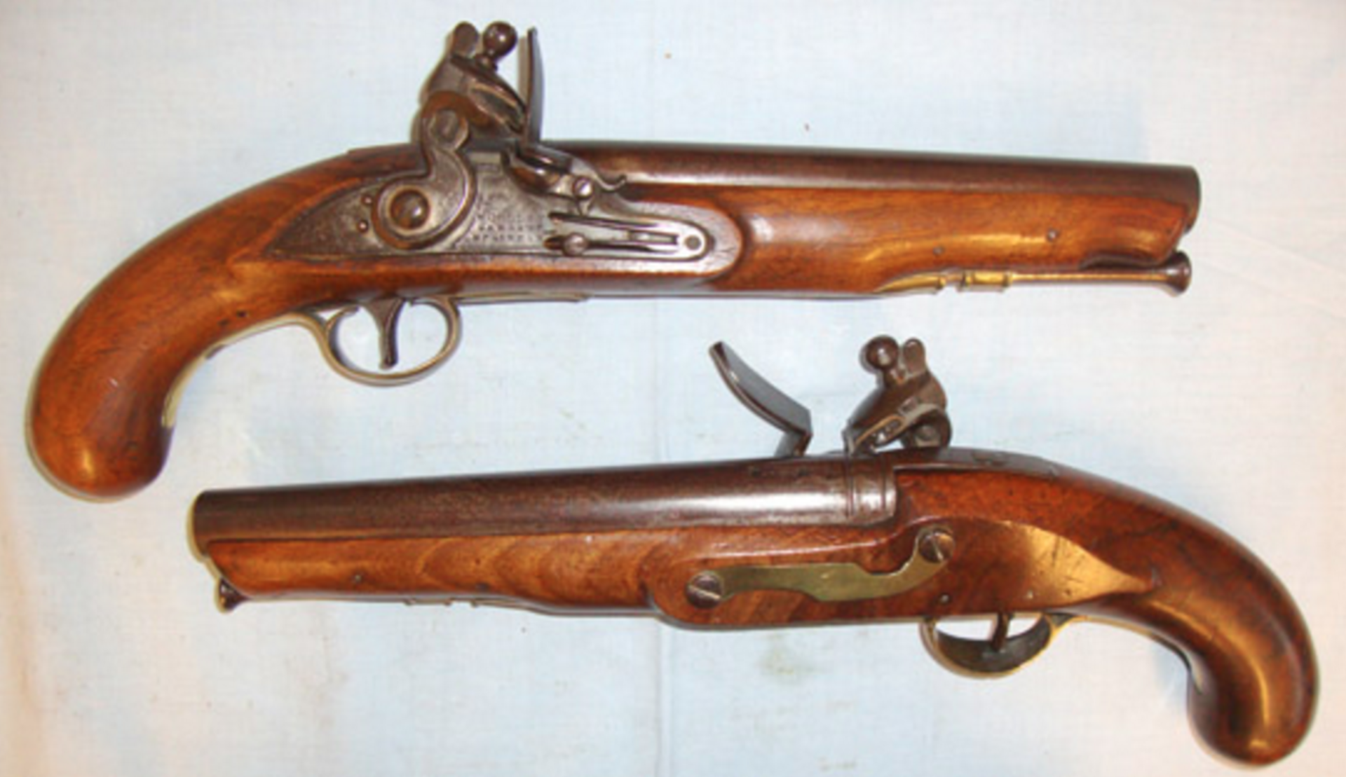 MINT, 1829- 1830 Matching Pair Of English Officer’s Private Purchase 1796 Pattern Pistols
