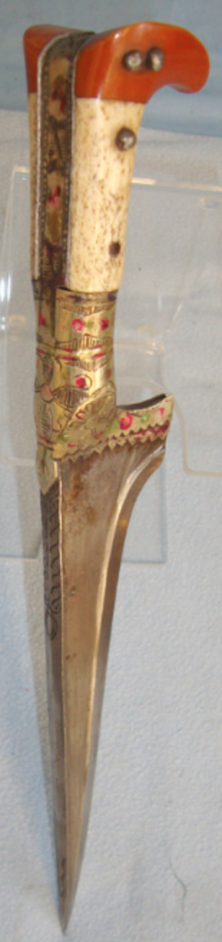 Victorian Era North West Frontier Pesh-Kabz Choora / Khyber Afghan Armour Piercing Knife - Image 2 of 3