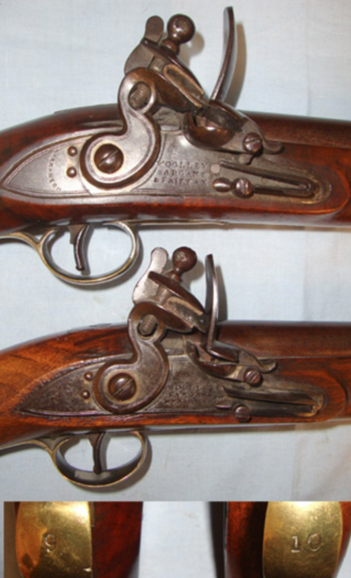 MINT, 1829- 1830 Matching Pair Of English Officer’s Private Purchase 1796 Pattern Pistols - Image 2 of 3