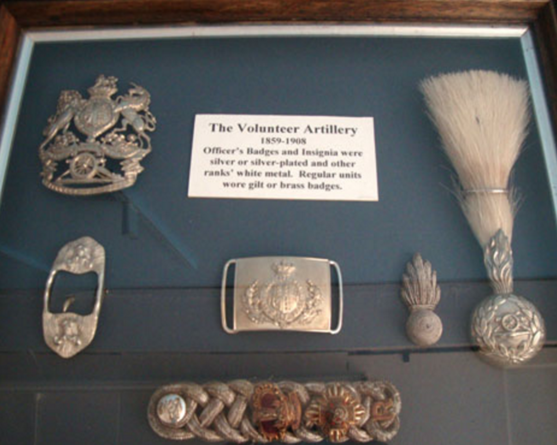 A Large Frame Of 'Volunteer Artillery' Badges And Insignia 1859-1908. - Image 2 of 3
