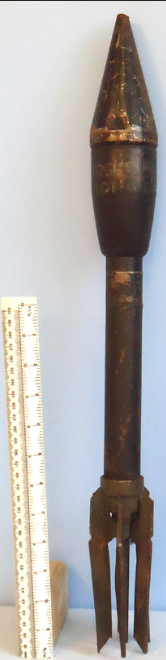 INERT 2.36” HEAT (High Explosive Anti-Tank) (Hollow Charged) ‘Bazooka’ M7A1 Practice Rocket. - Image 2 of 3