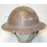 WW1 C1915 British 1st Pattern 1st Type Brodie 'Raw Edge' Combat Helmet