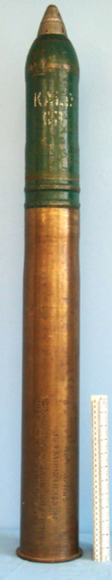 INERT Unfired WW2 Kriegsmarine 105mm Illumination Round For The 105mm (105x658R) SK C/32 Naval Gun. - Image 2 of 3