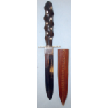 Late Victorian Masonic Knife With Ebony Handle Inlaid With Mother Of Pearl Studs