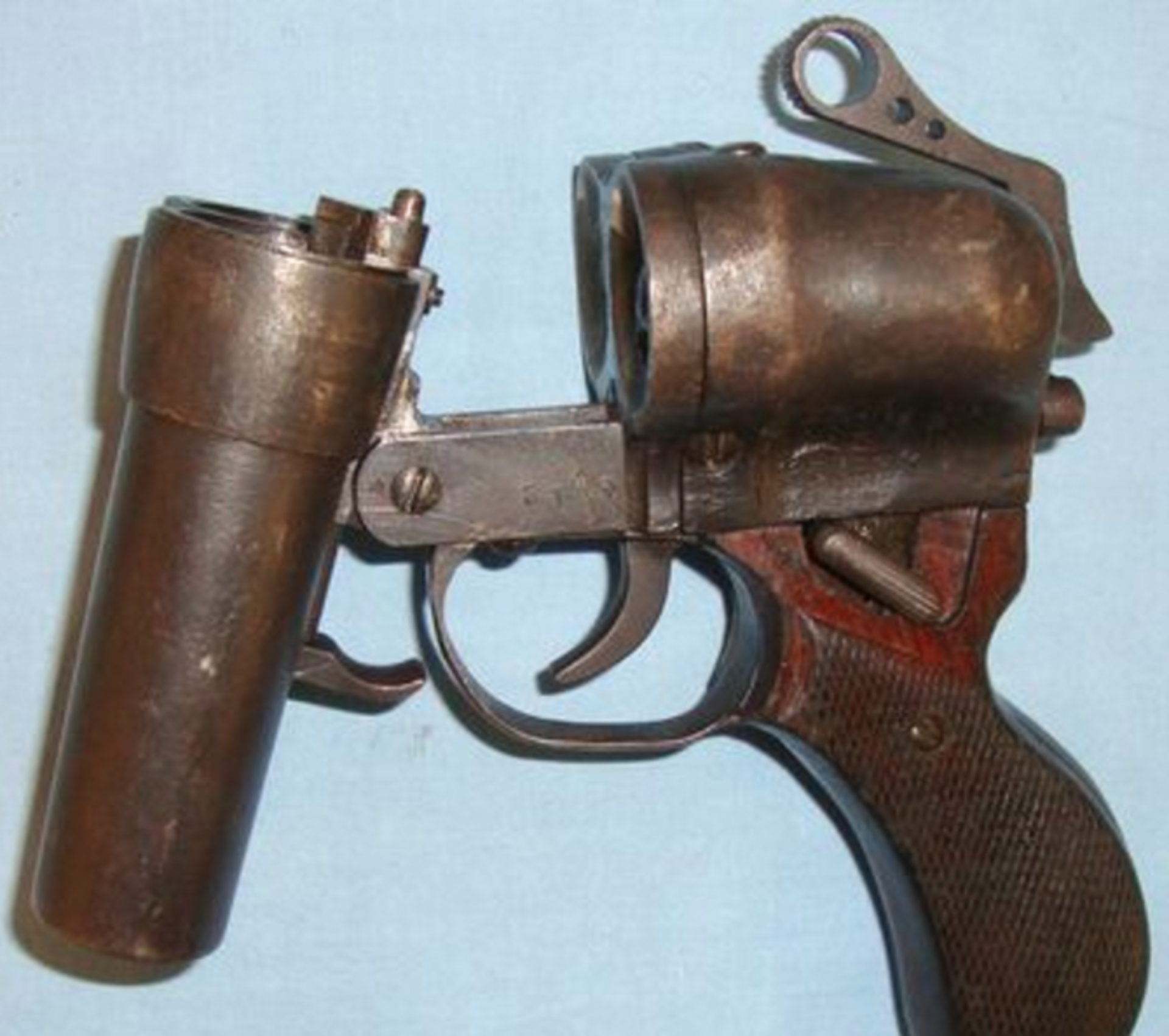 WW2 Type 90 Japanese Army & Navy Double Barrelled Flare / Signal pistol - Image 3 of 3