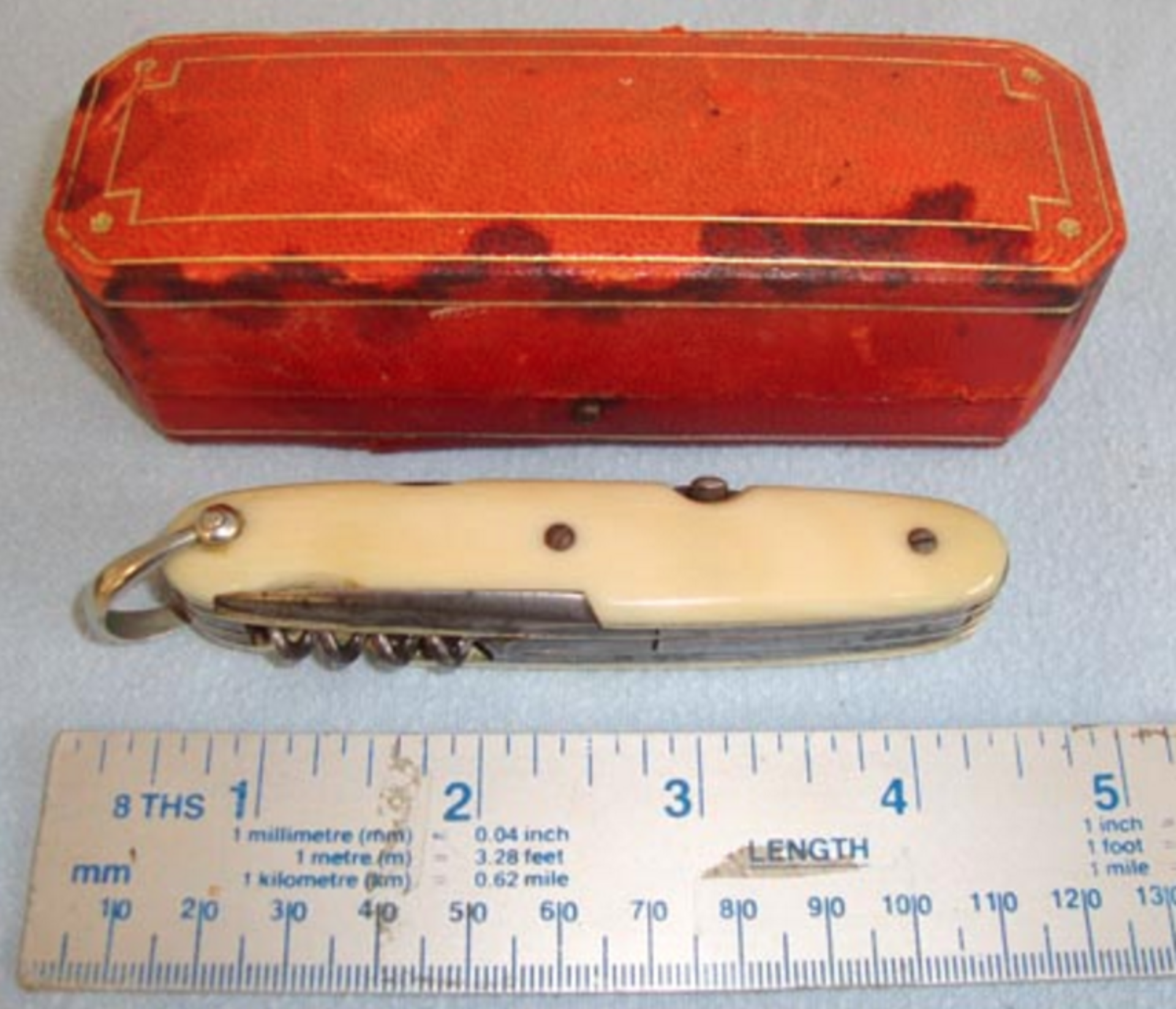 QUALITY, CARTIER RETAILED Cased C1920’s French Gentleman’s Nogent Folding Multi Blade Pocket Knife