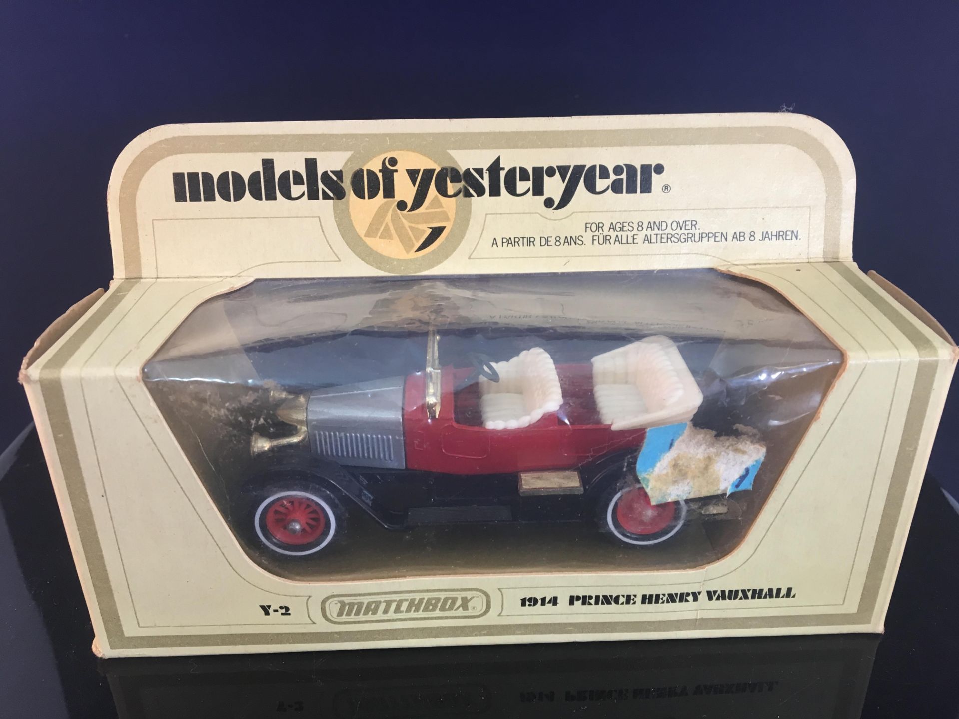 BOXED MATCHBOX MODELS OF YESTERYEAR DIE CAST MODEL - 1914 PRINCE HENRY VAUXHALL. FREE UK DELIVERY.