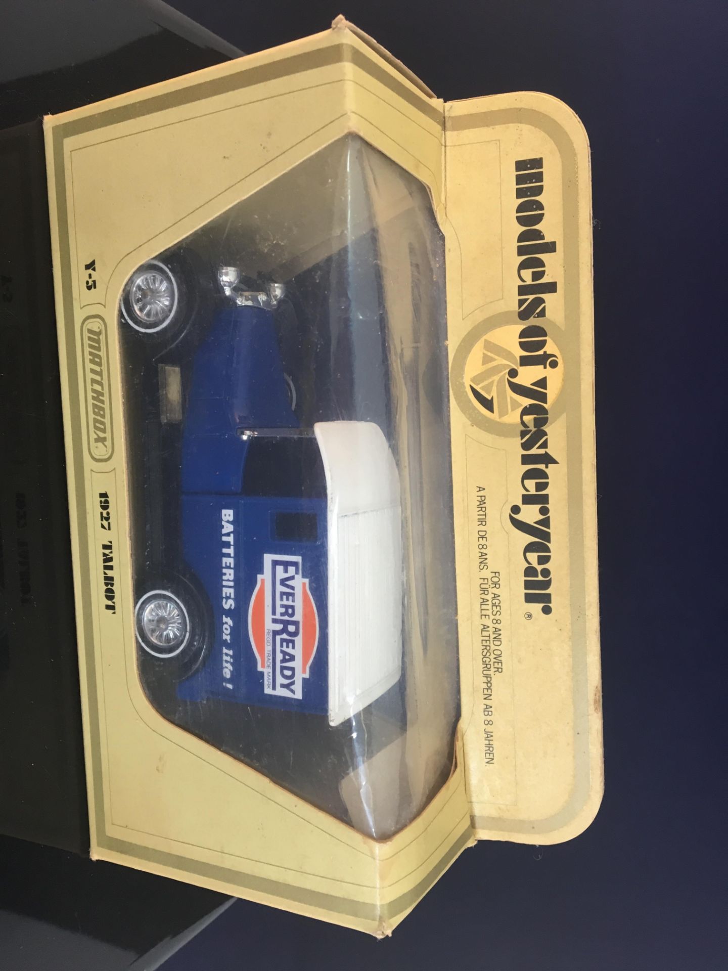 BOXED MATCHBOX MODELS OF YESTERYEAR DIE CAST MODEL - 1927 TALBOT - EVER READY BATTERIES. FREE UK