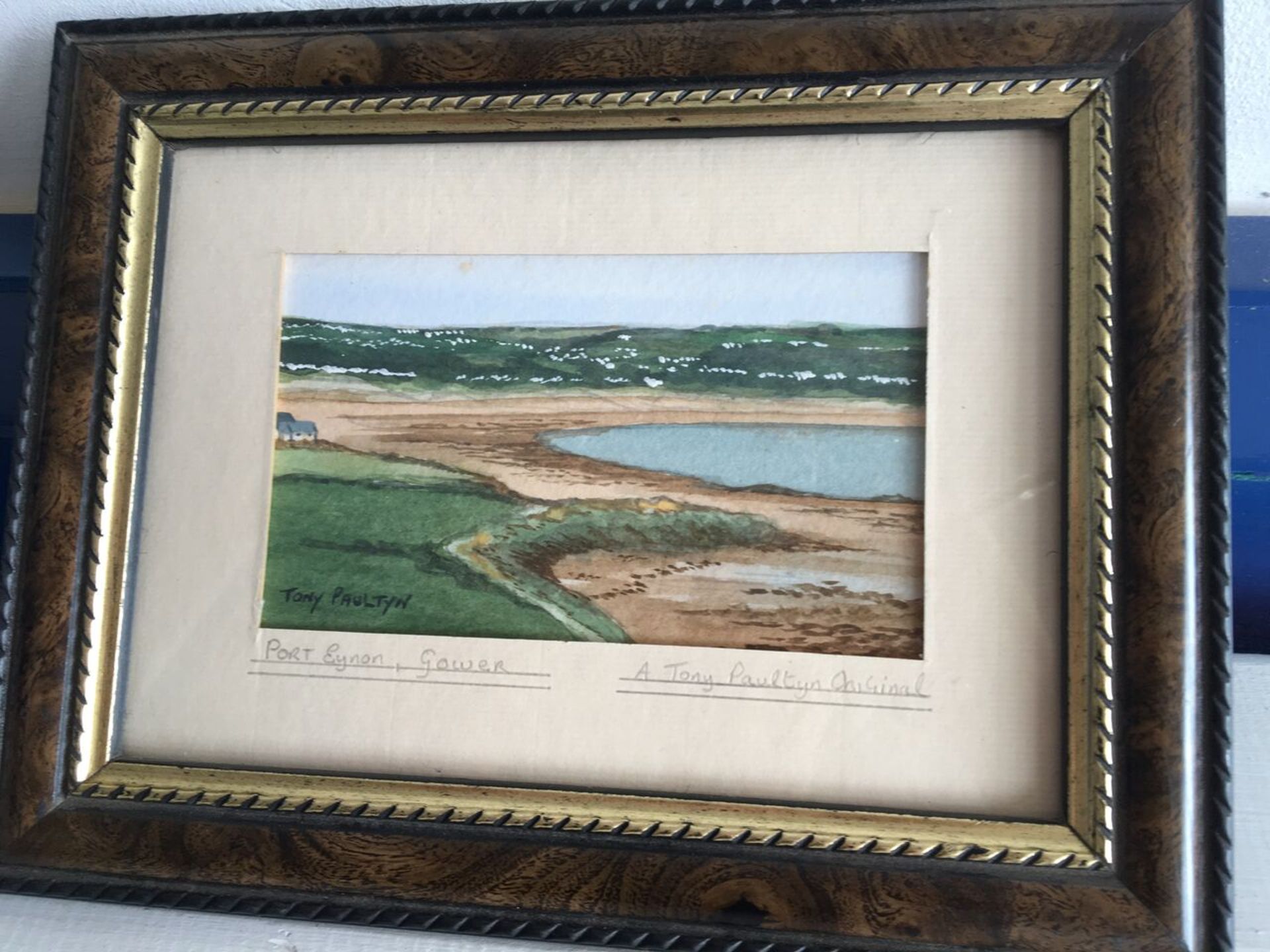 PORT EYNON, GOWER - AN ORIGINAL WATERCOLOUR BY WELSH ARTIST TONY PAULTYN. SIGNED BOTTOM LEFT, FRAMED