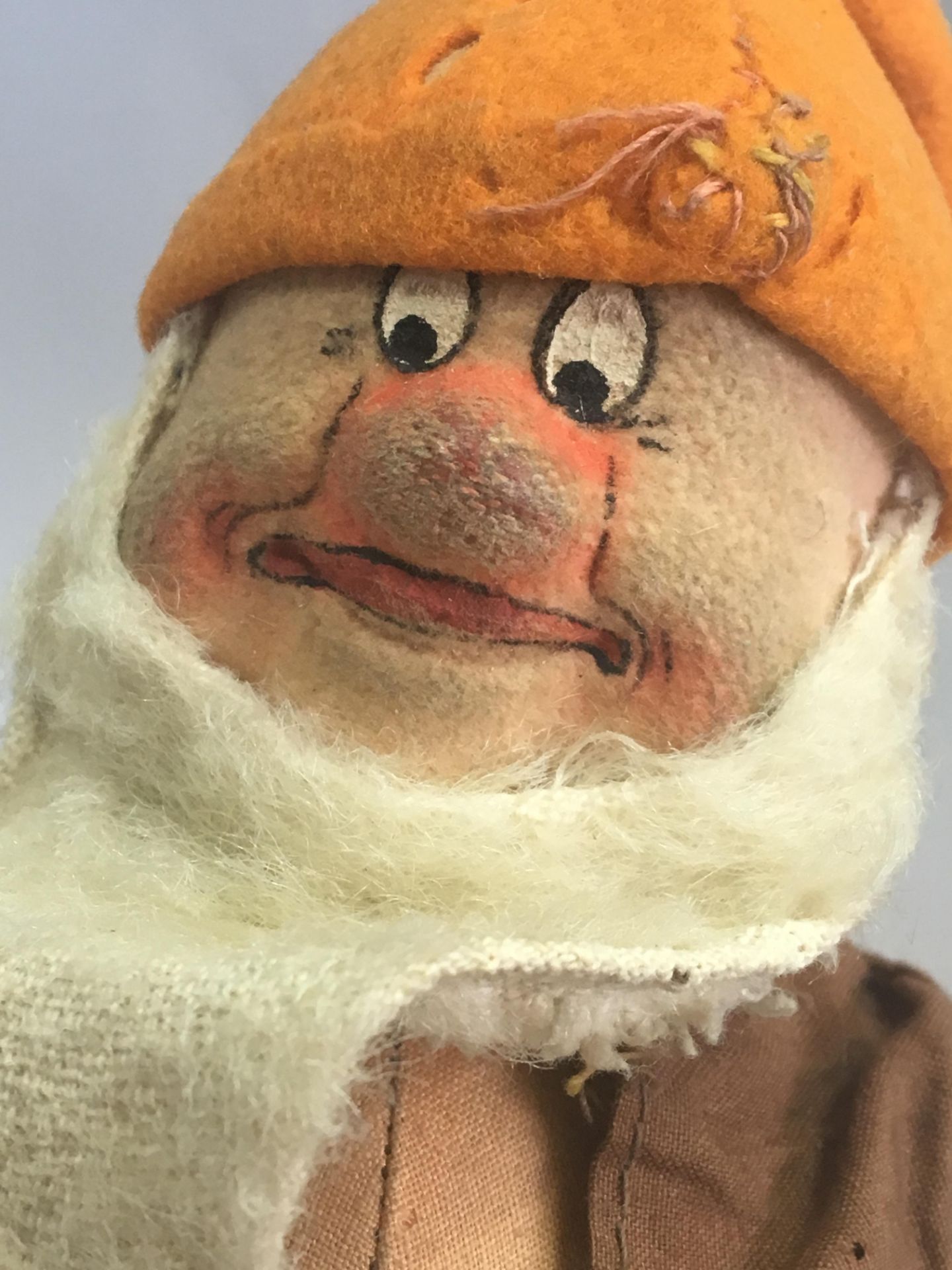 VINTAGE CHAD VALLEY DWARF - GRUMPY - C. 1930s. WITH ORIGINAL LABEL, MOULDED AND PAINTED FELT FACE, - Image 3 of 3