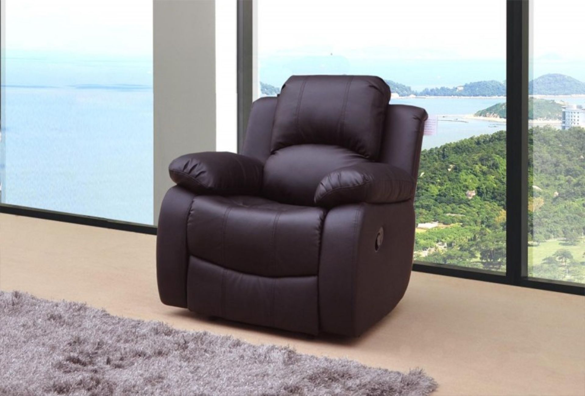 Brand new direct from the manufacturers brown leather electric supreme valance reclining chair
