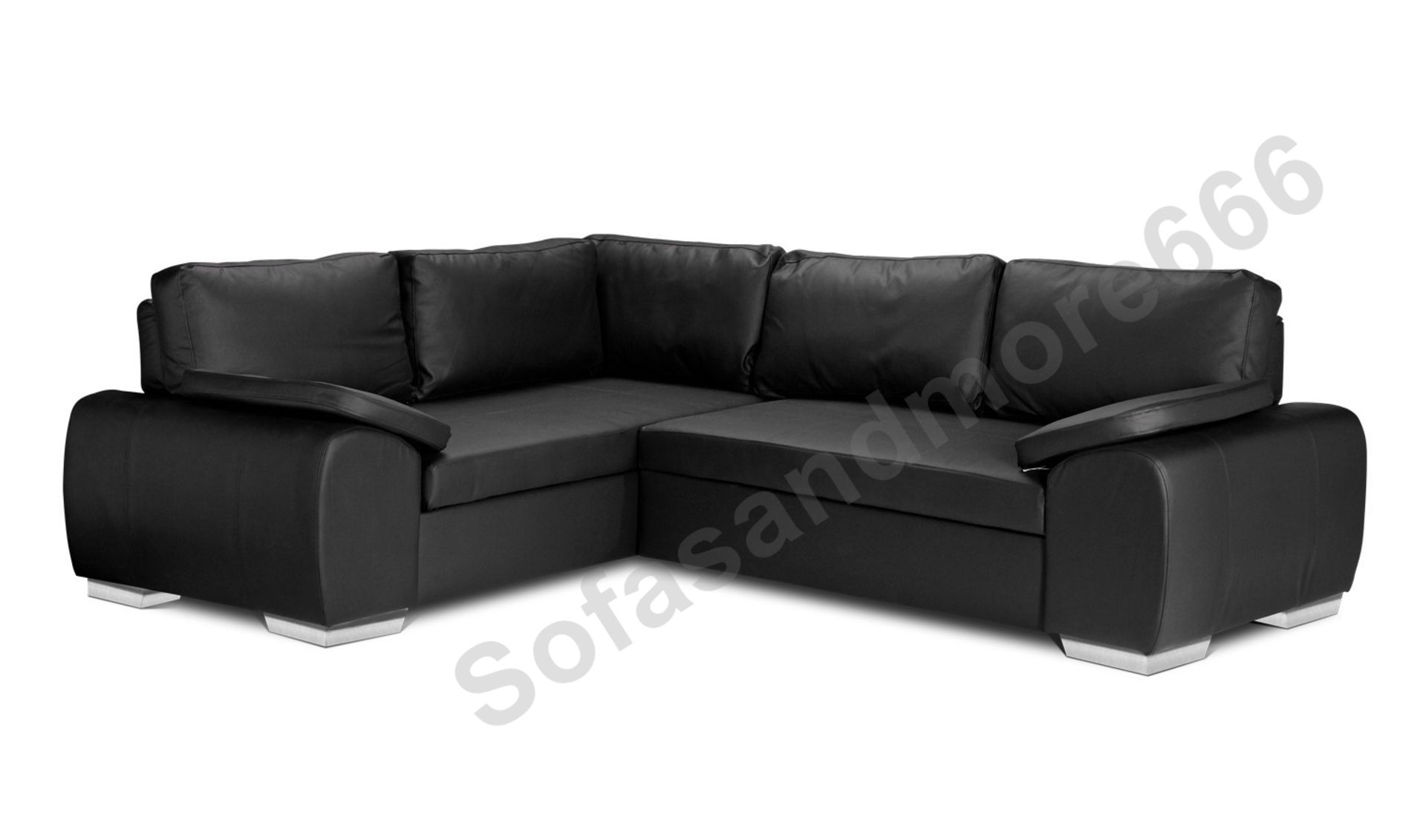 ENZO BONDED LEATHER CORNER SOFA BED