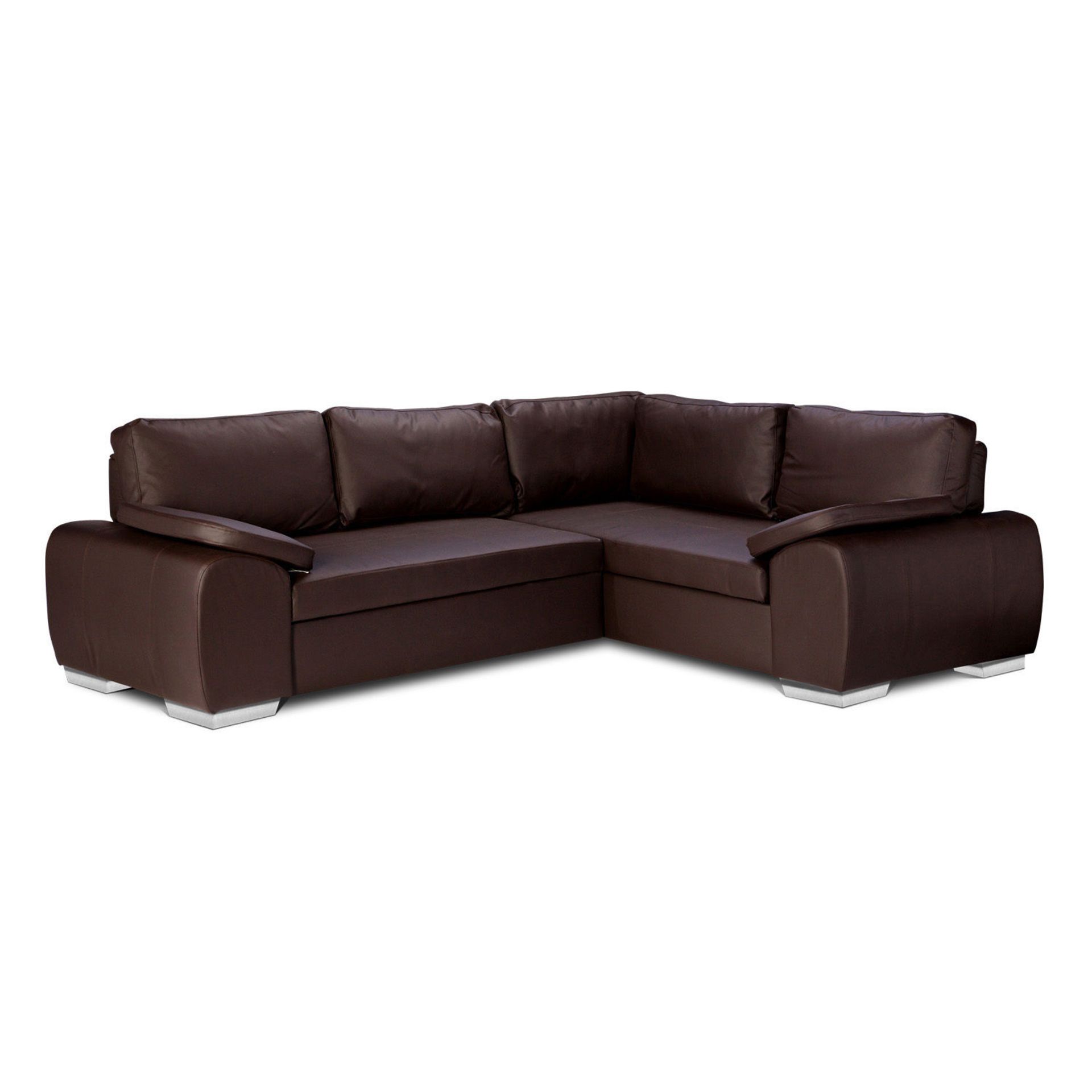 Brand new boxed direct from the manufacturers enzo brown leather corner sofa bed