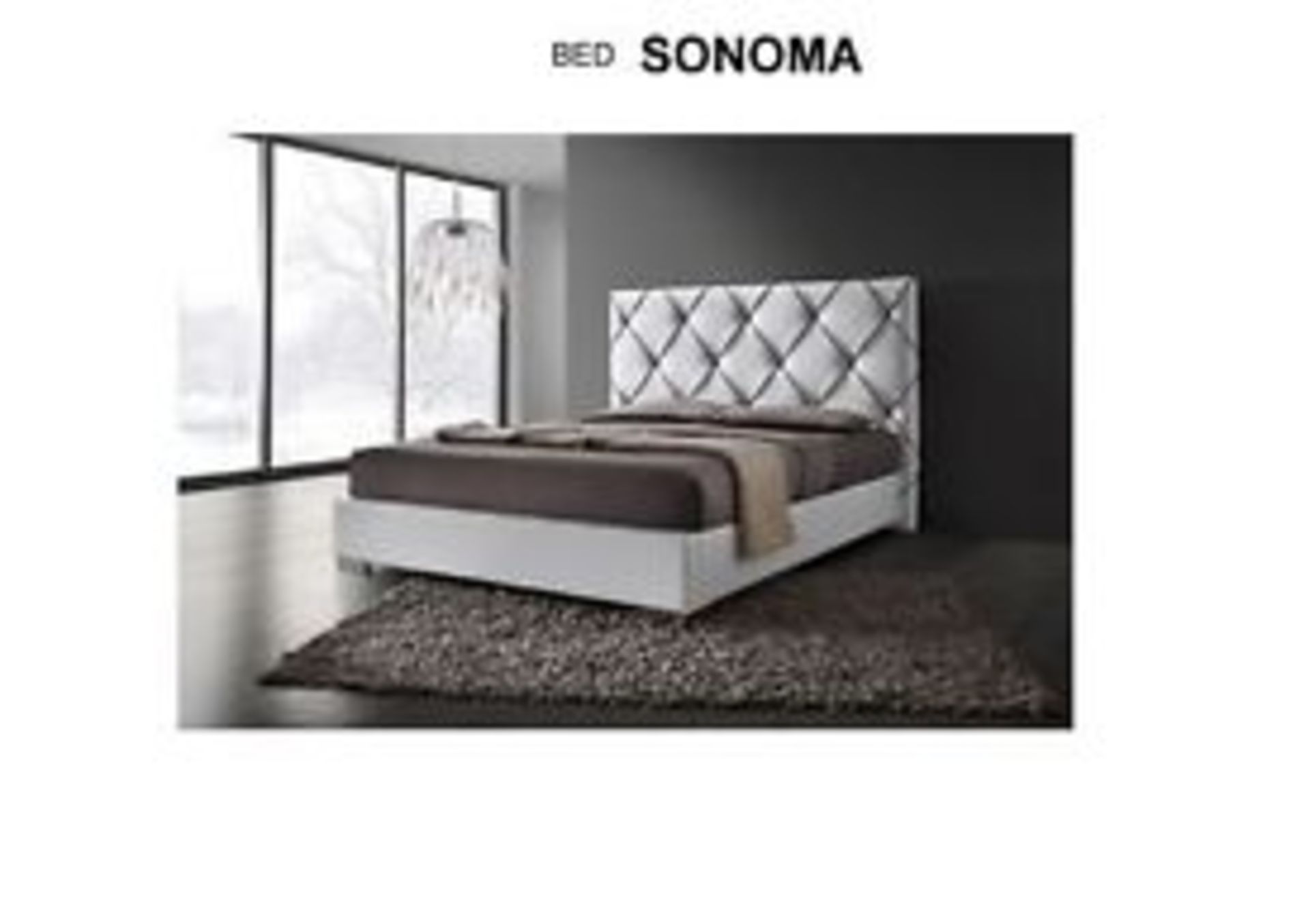 Brand new boxed direct from the manufacturers King size Sonoma pu bedstead in Ivory