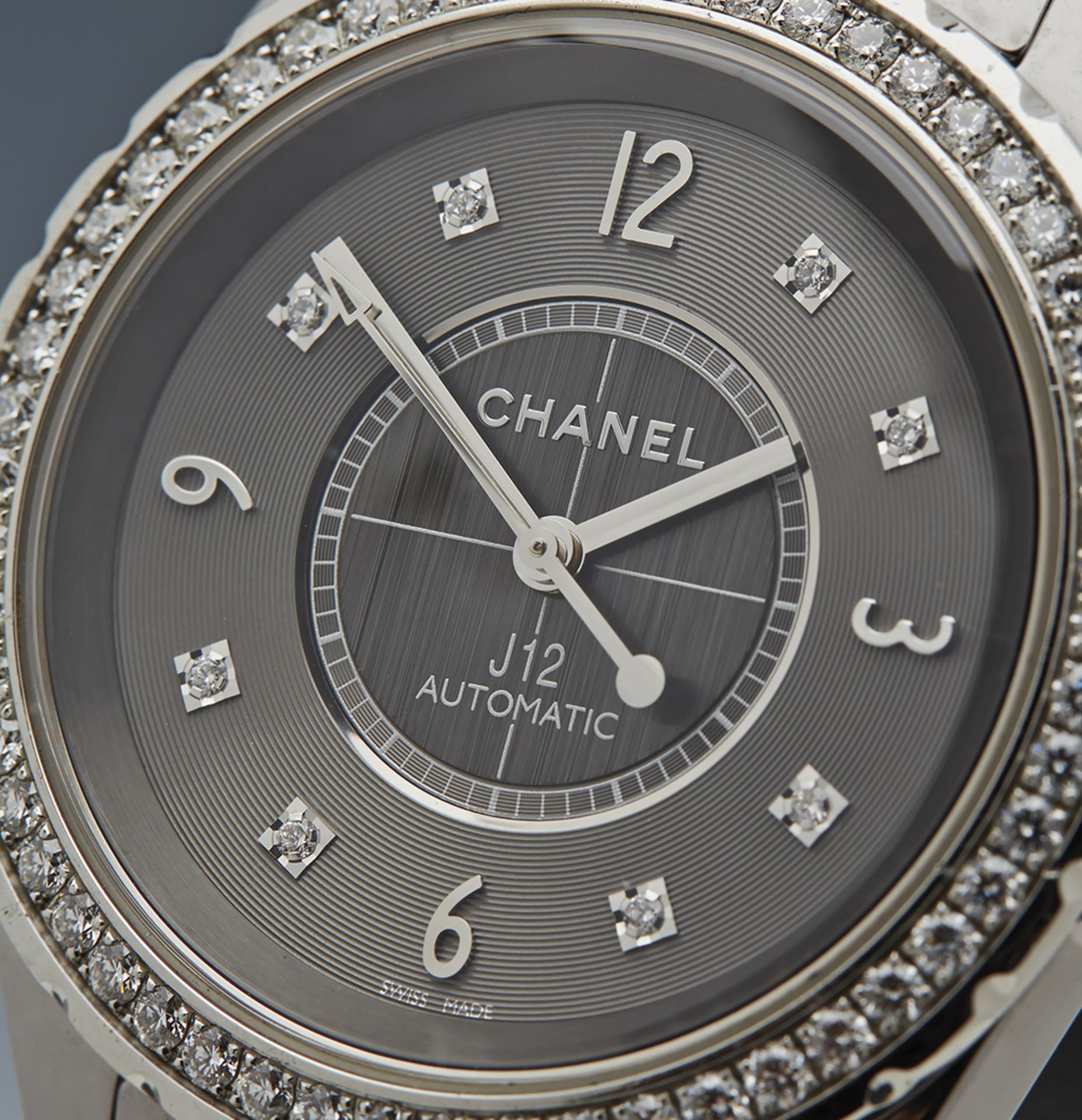 Chanel, J12 Grey Ceramic 38mm Diamond Automatic - Image 2 of 10