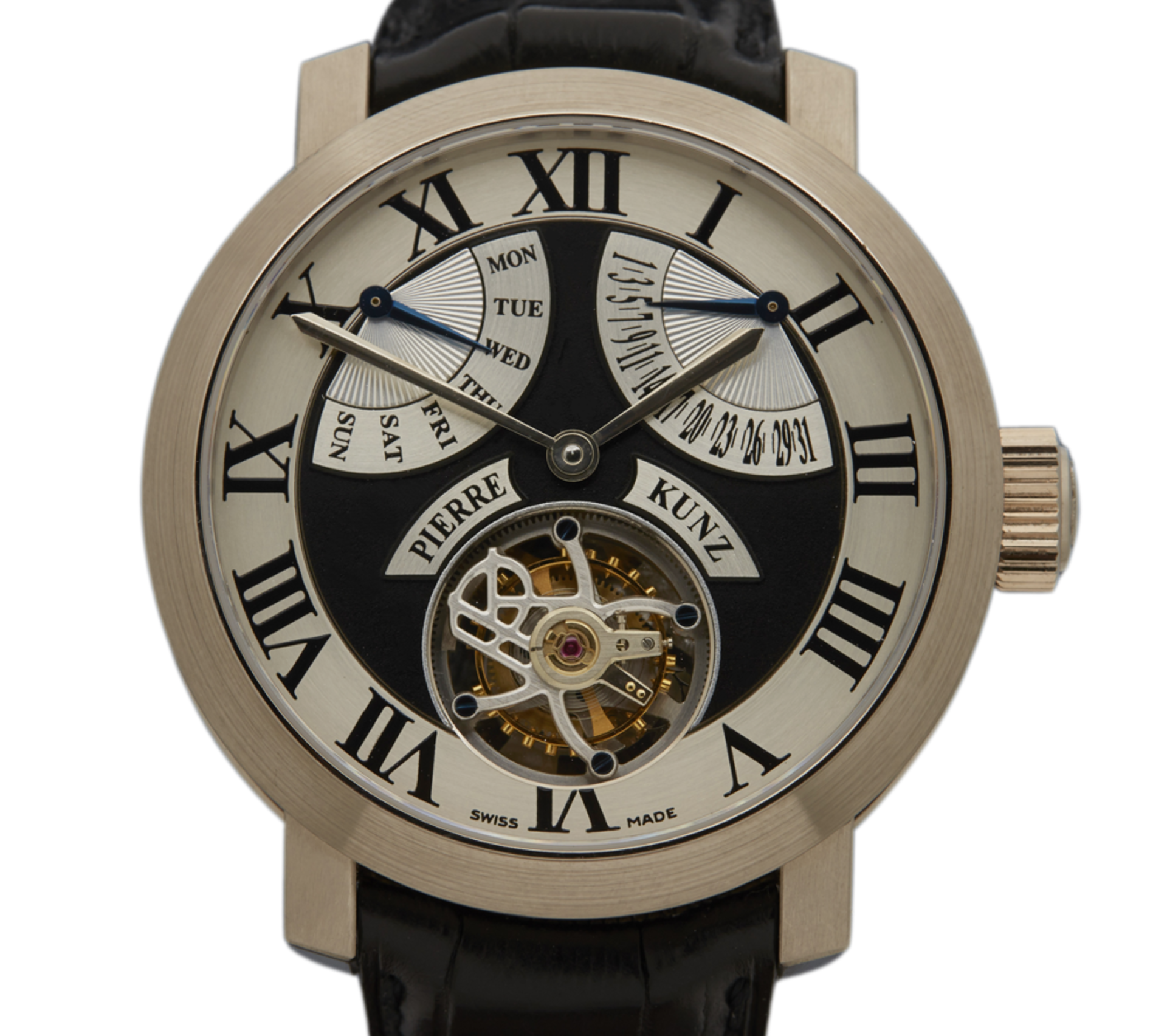 Pierre Kunz, Tourbillon Limited Edition Day Date 41mm 18k White Gold - Image 3 of 11