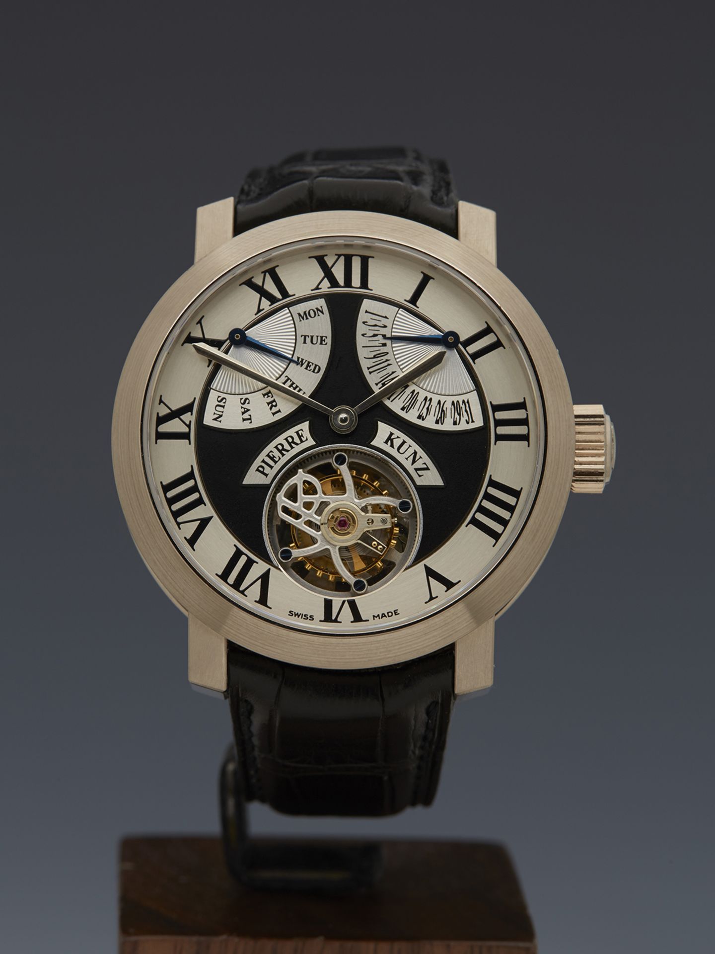 Pierre Kunz, Tourbillon Limited Edition Day Date 41mm 18k White Gold - Image 5 of 11