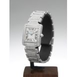 Cartier, Tank Francaise Diamonds 20mm 18k White Gold 2403