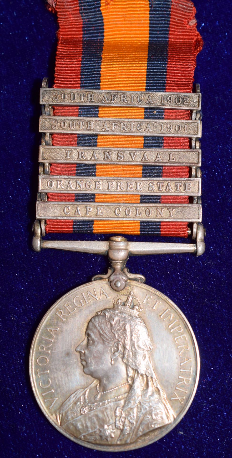 Silver Boer War Medal With 5 Bars - Image 5 of 8