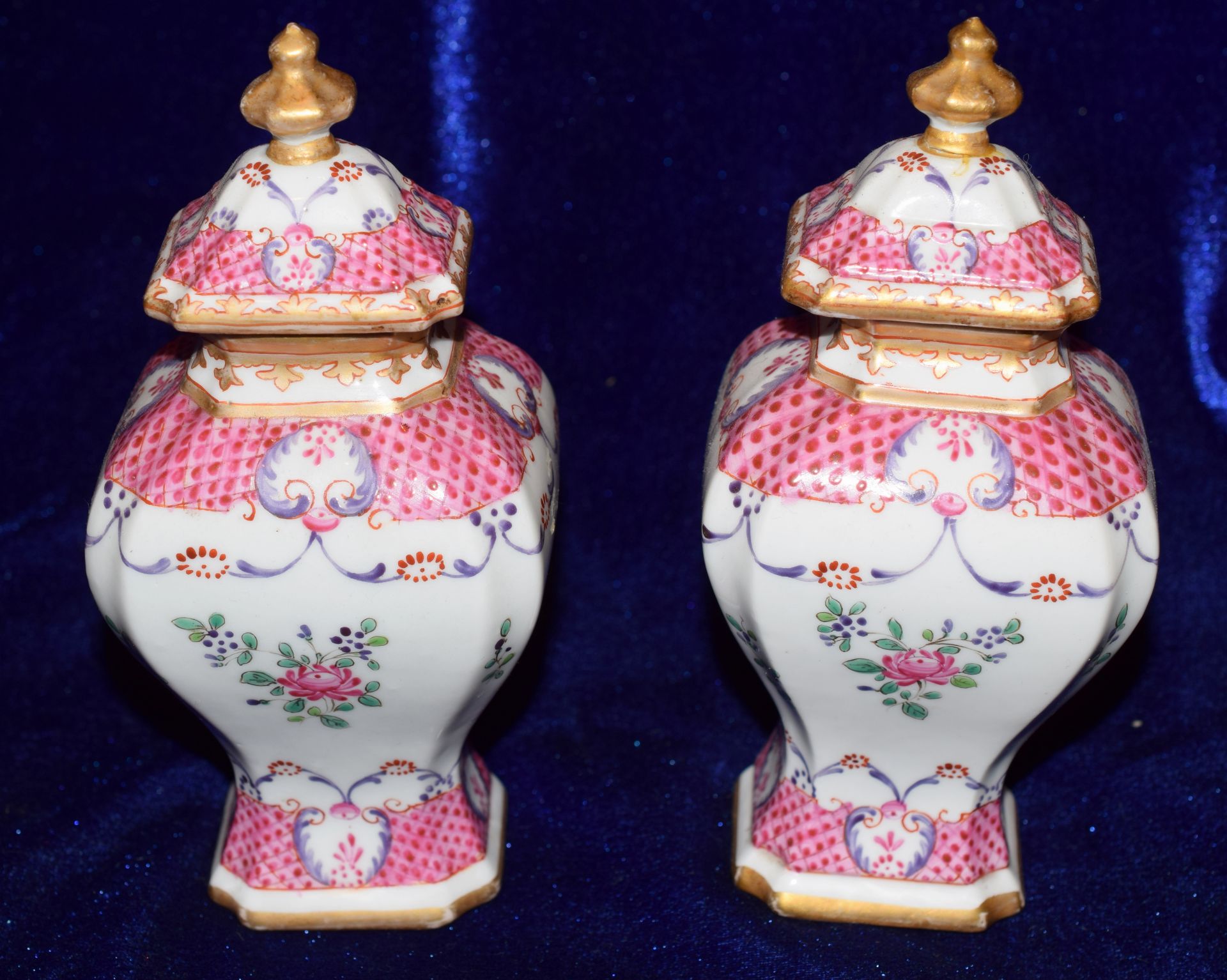 Pair of late 19th Century Lidded Vases in Sevres Style