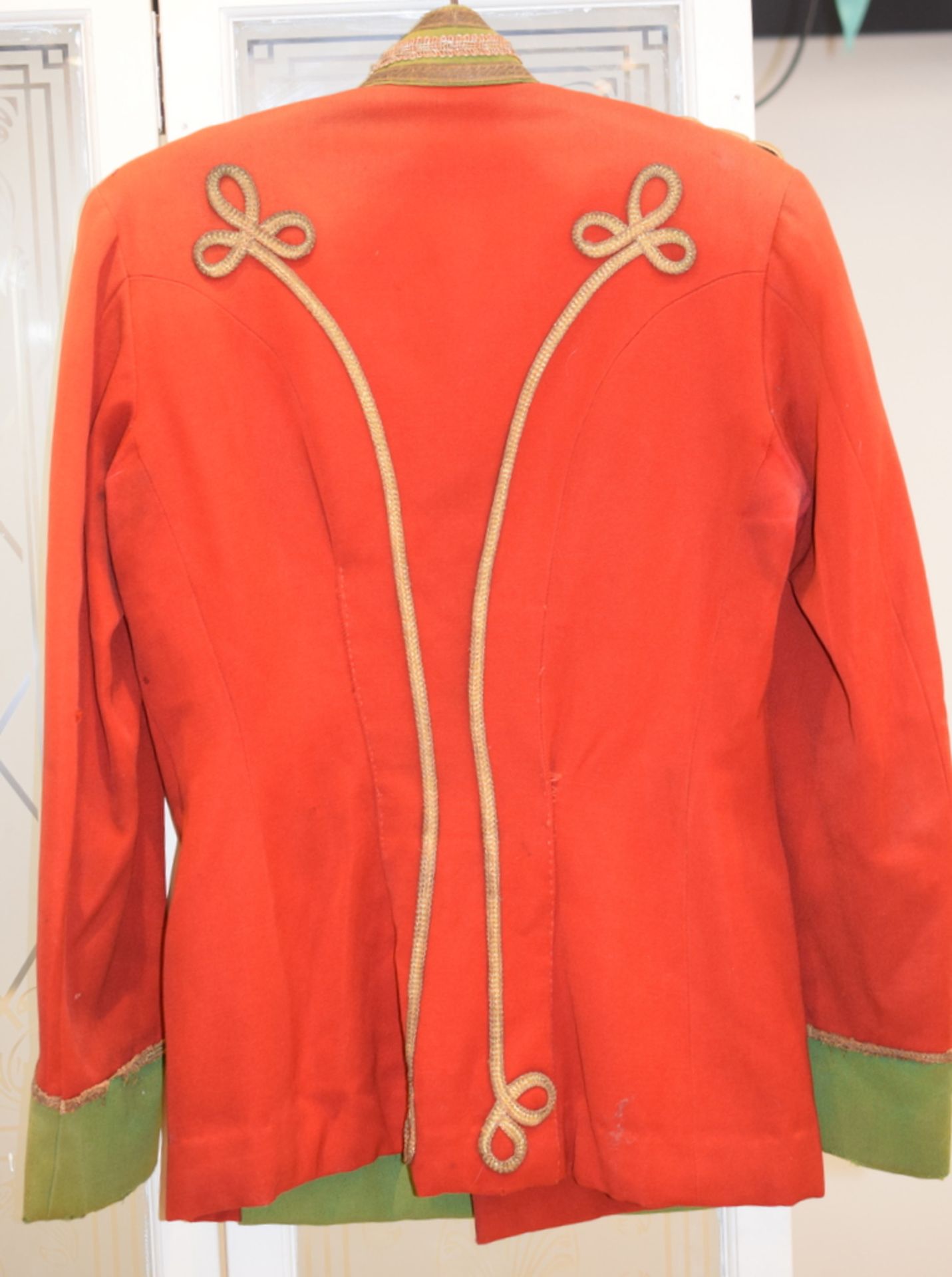 Antique Military Jacket In Red With Green Panelling c1840/60s - Image 3 of 7