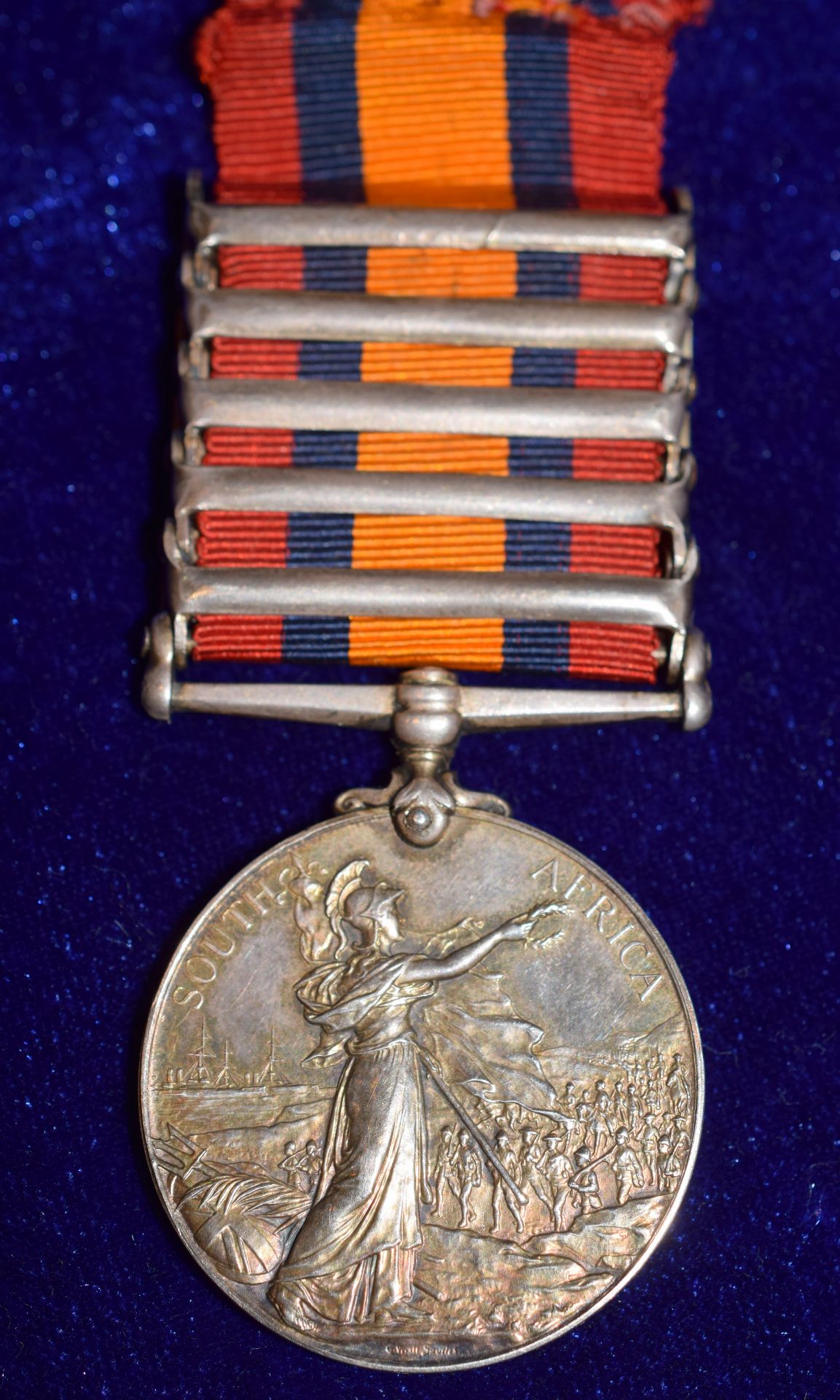 Silver Boer War Medal With 5 Bars - Image 6 of 8