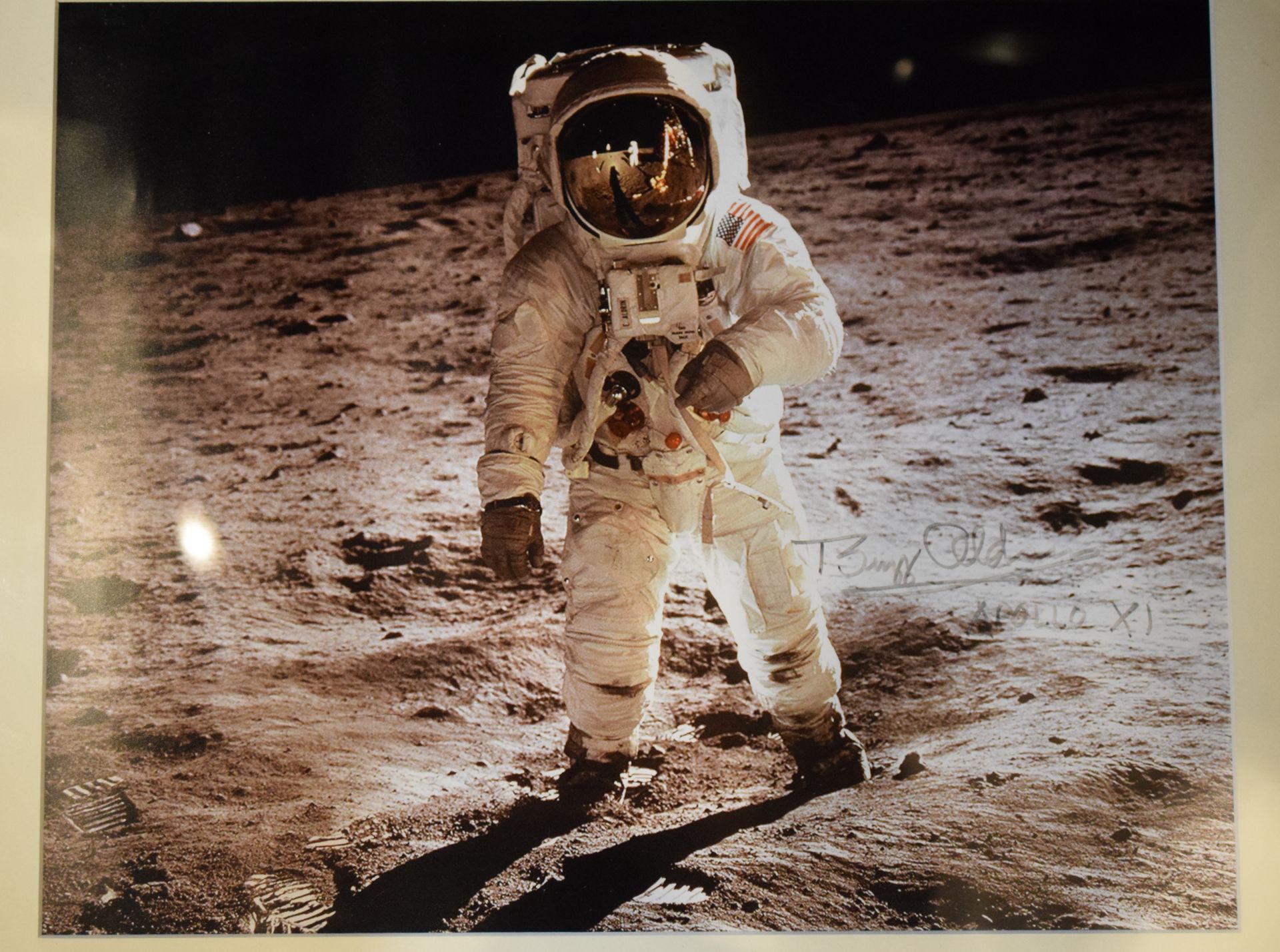 Buzz Aldrin signed colour photograph 19x15 inches of the iconic 'Visor Image' - Image 3 of 5