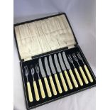 A BOXED TWELVE PIECE CUTLERY SET BY FIRTH'S . FREE UK DELIVERY. NO VAT.