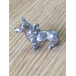 VINTAGE STERLING SILVER CORGI DOG CHARM. FREE UK DELIVERY. NOT VAT