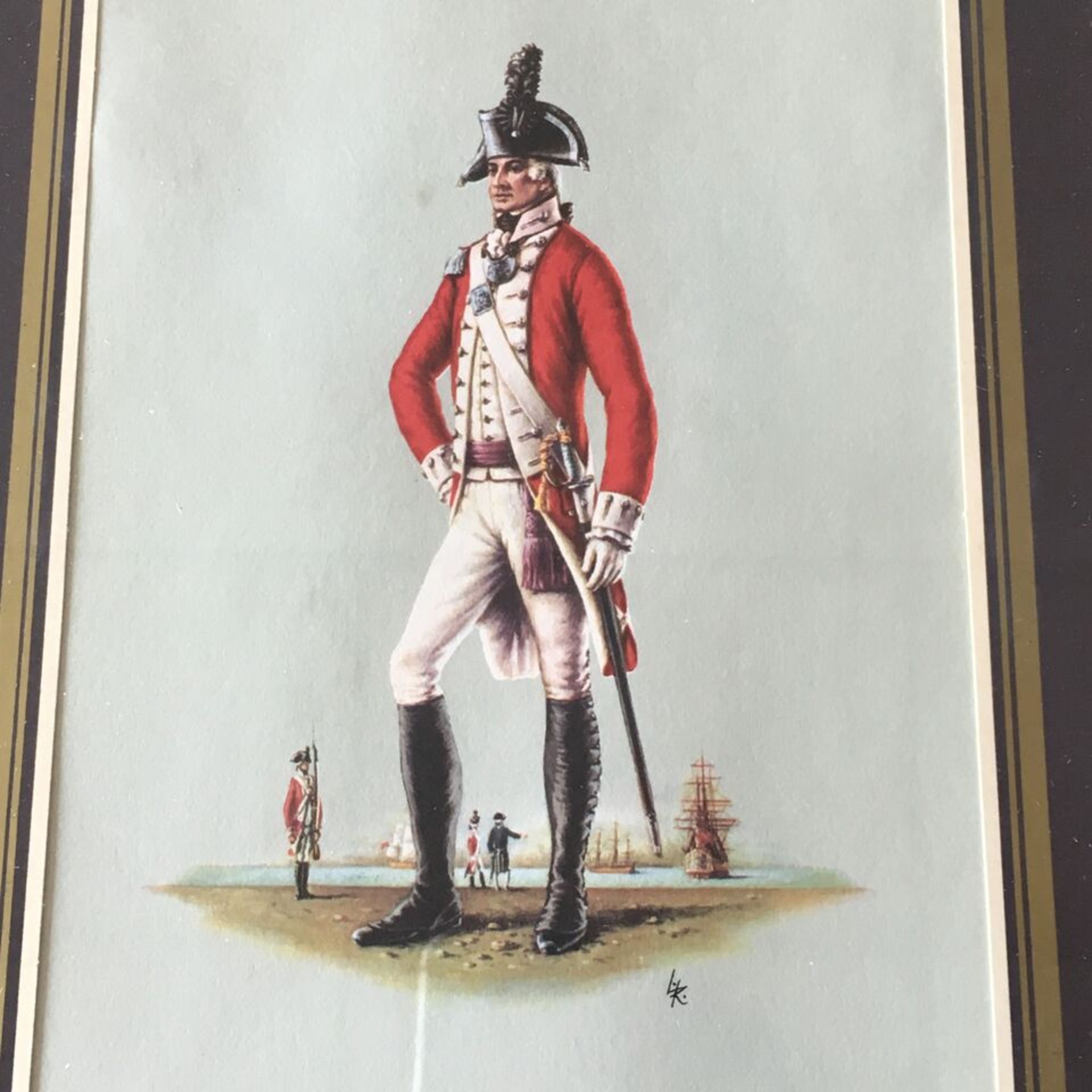 TWO MILITARY PRINTS - THE CORPS OF MARINES CAPTAIN 1790 and THE ROYAL NAVY VICE ADMIRAL FULL DRESS - Image 3 of 3
