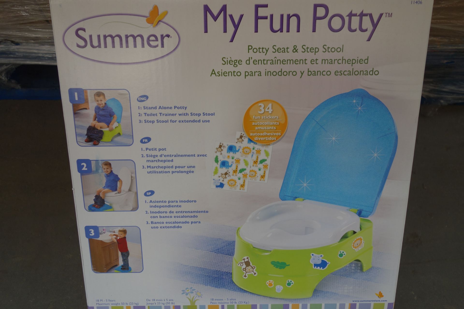 10 x Brand New - Summer My Fun Potty - Potty Seat & Step Stool Toilet Trainers - Image 2 of 3