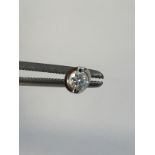 0.05ct Single Stud Earring Set With A Round Cut Diamond