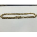 18ct Gold Tennis Bracelet Set With Round Cut Diamonds