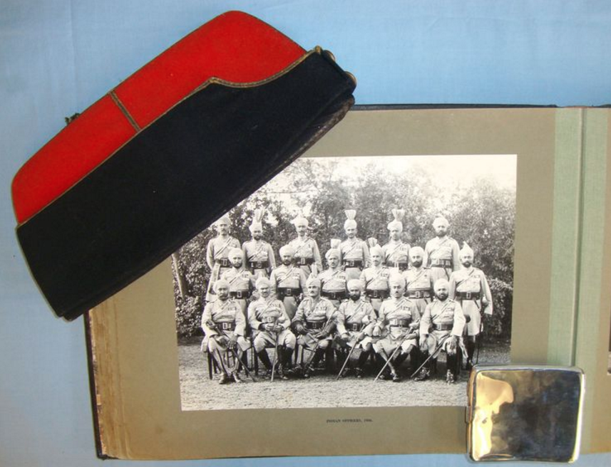 1930's Official Regimental Photograph Album, A Field Service Cap & A Cigarette Case - Image 2 of 3