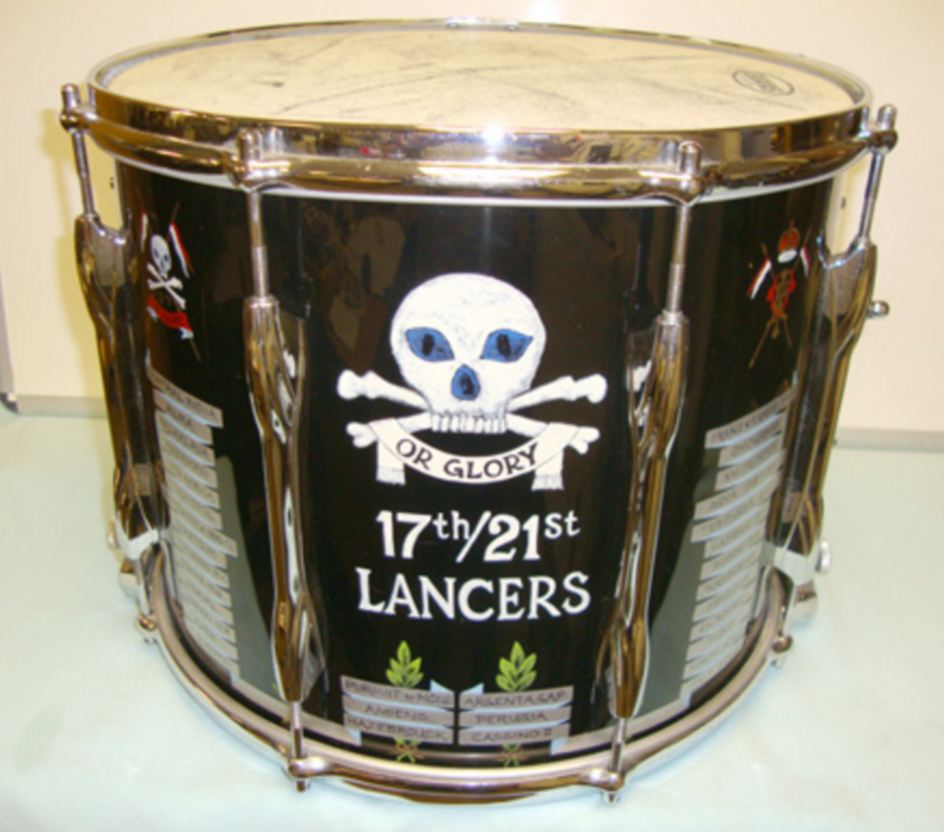 Original 'Premier' 17th/21st Lancers Regimental Side Drum