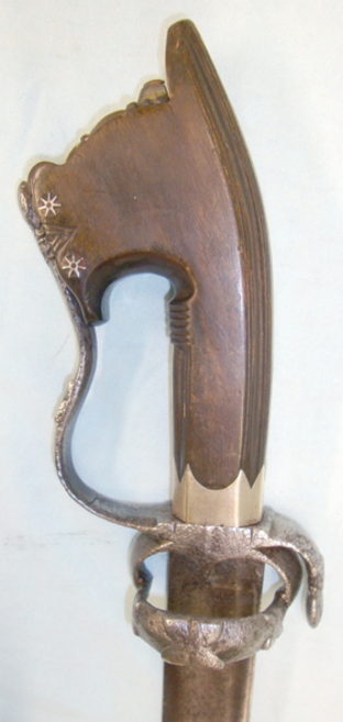 Moroccan/ Arab Nimcha Sabre With Early Ring Guard & German Armoury Marked Blade - Image 2 of 3