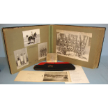 1930's Official Regimental Photograph Album, A Field Service Cap & A Cigarette Case