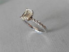 1.50ct emerald cut diamond solitaire ring. Centre stone is I/J colour and VS clarity.