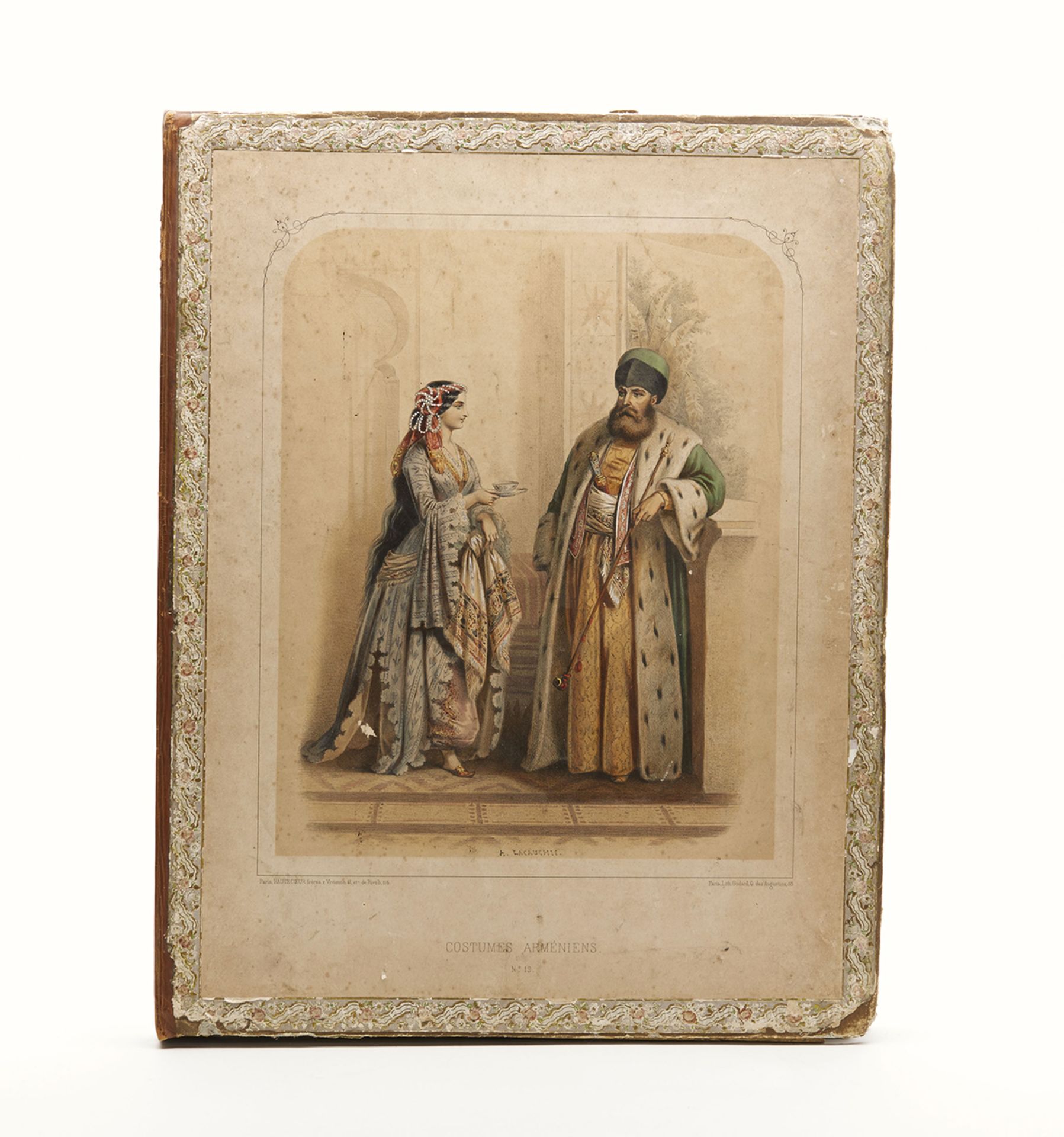 ANTIQUE FRENCH BOXED COSTUMES JIGSAWS A. LACAUCHIE 19TH C. - Image 2 of 9