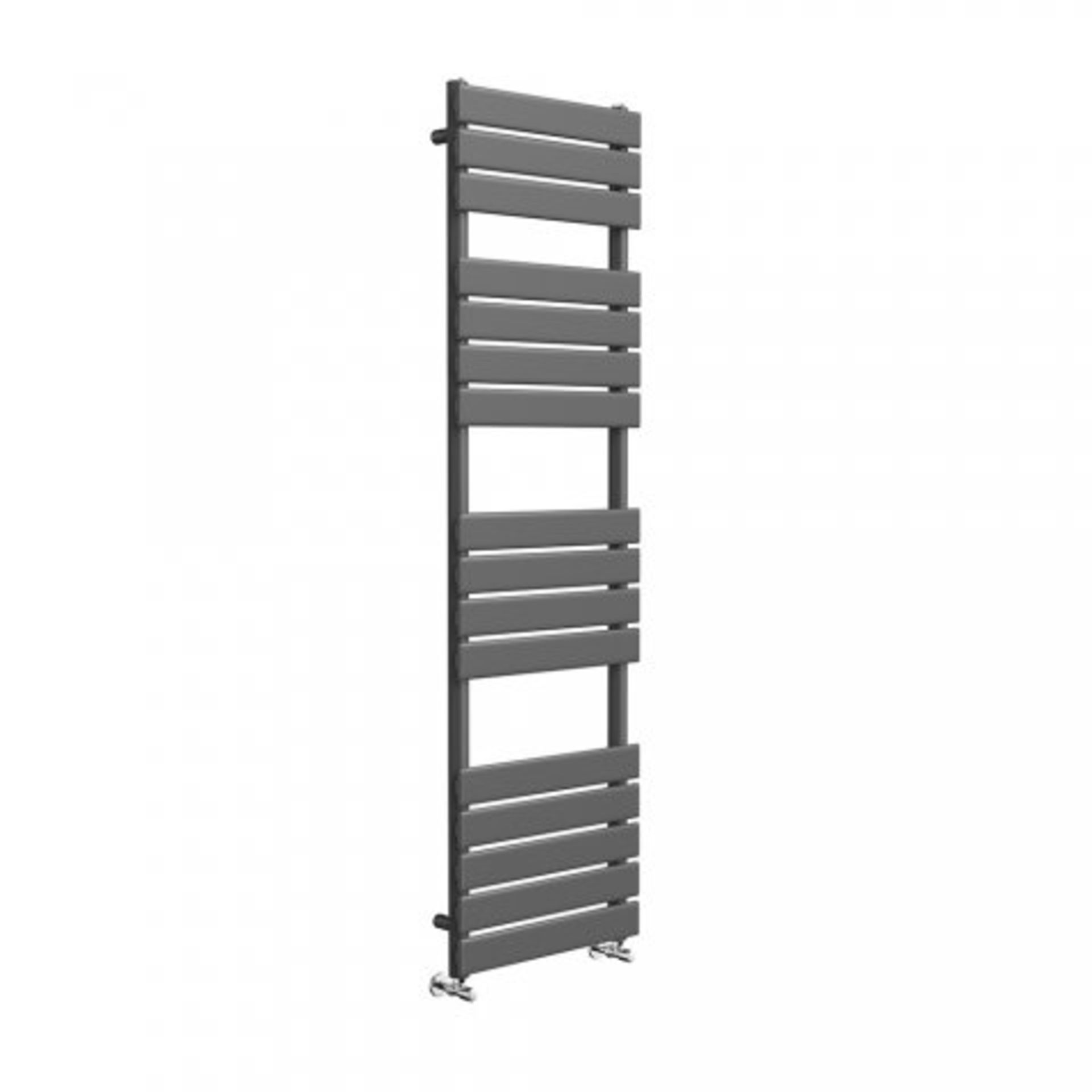 (Z10) 1600x450mm Anthracite Flat Panel Ladder Towel Radiator - Francis Range. RRP £424.99. Stylishly - Image 3 of 3